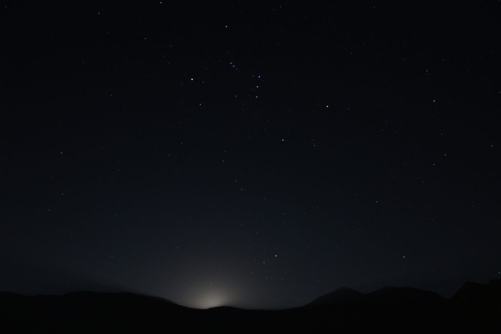 La constelación de Orión desde San Felipe, Chile