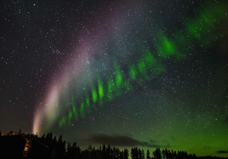 Auroras boreales desde la isla Kodiak (Alaska)