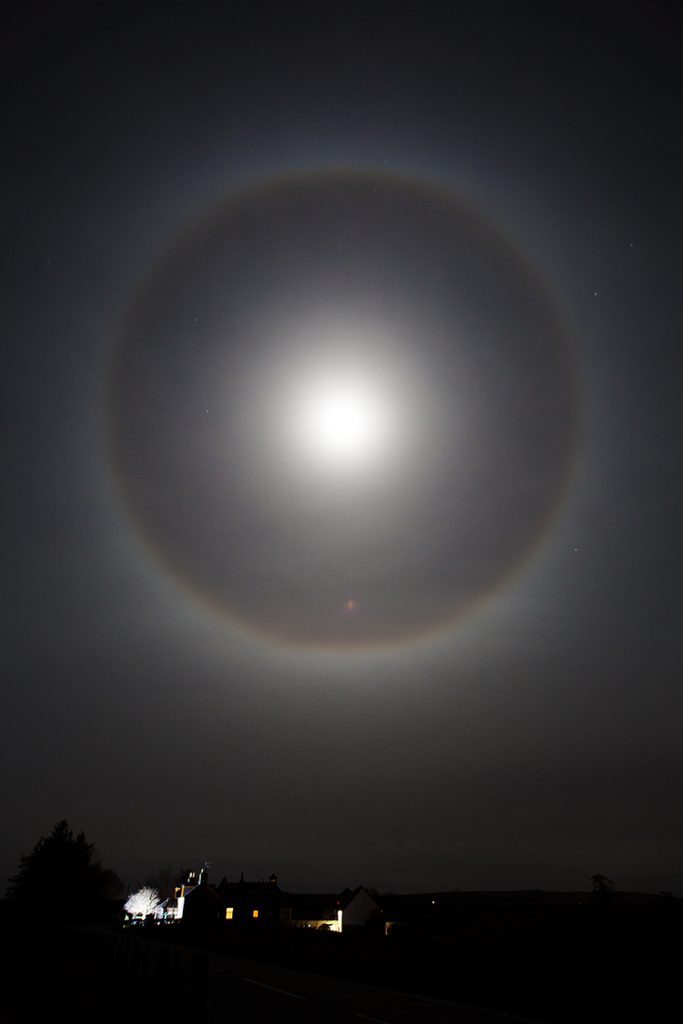 Halo lunar desde Elgin, Escocia