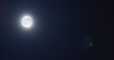 La Luna y Júpiter desde Palermo, Italia