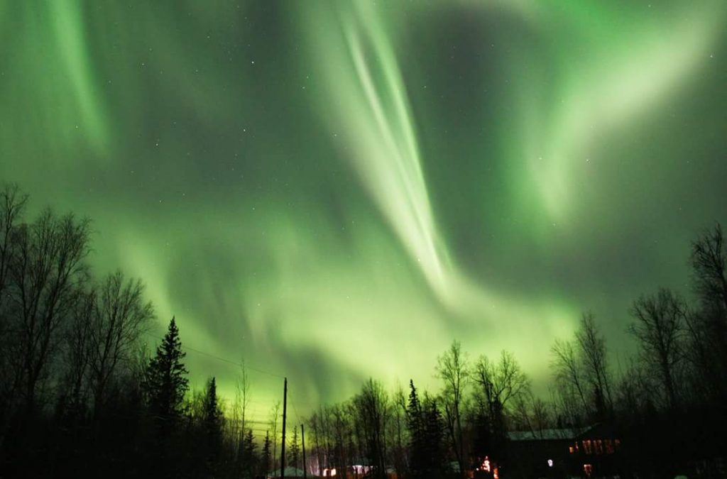 Auroras boreales desde Knik, Alaska