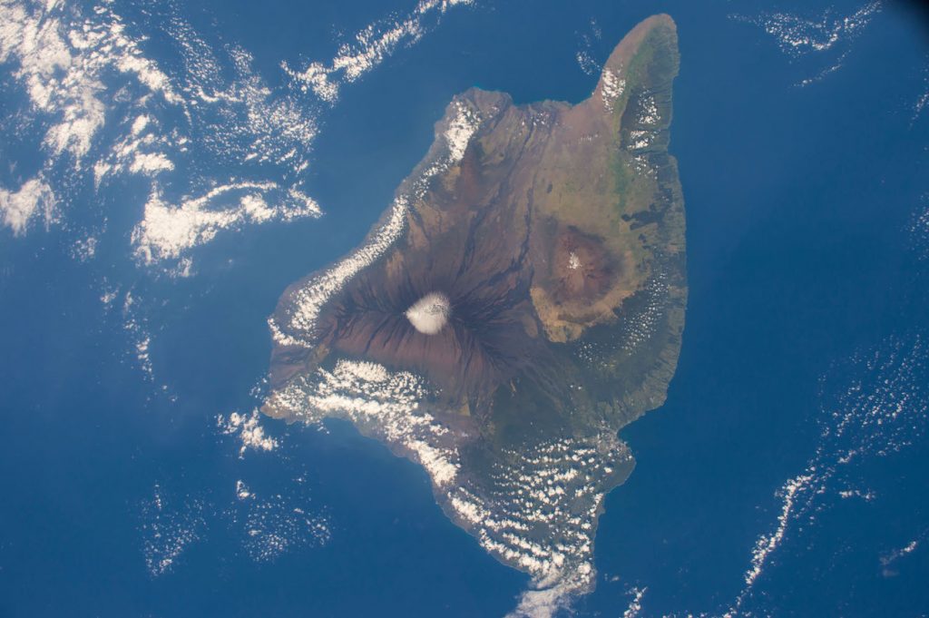 La isla de Hawái desde la Estación Espacial Internacional