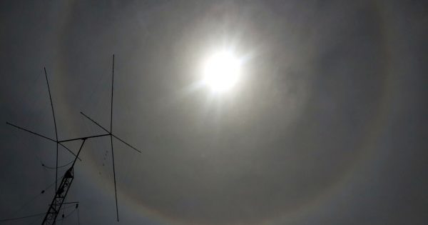 Halo solar desde Latacunga, Ecuador