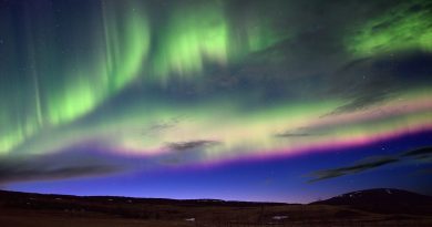 Auroras boreales desde Selfoss, Islandia