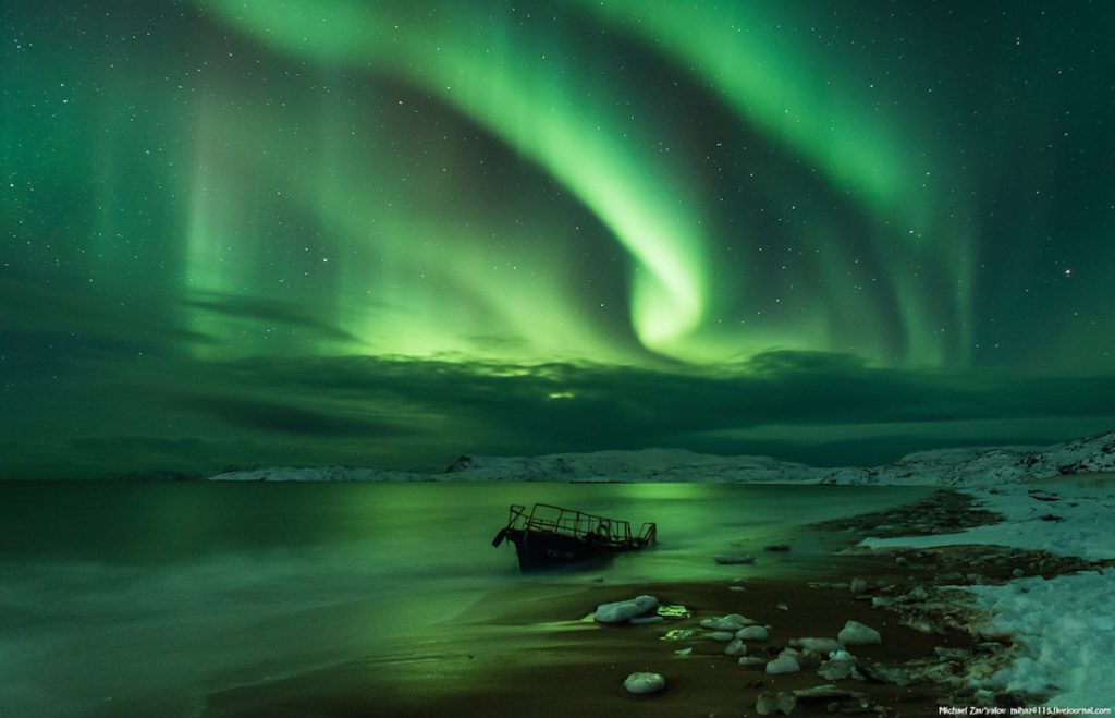 Auroras boreales desde Teriberka, Rusia