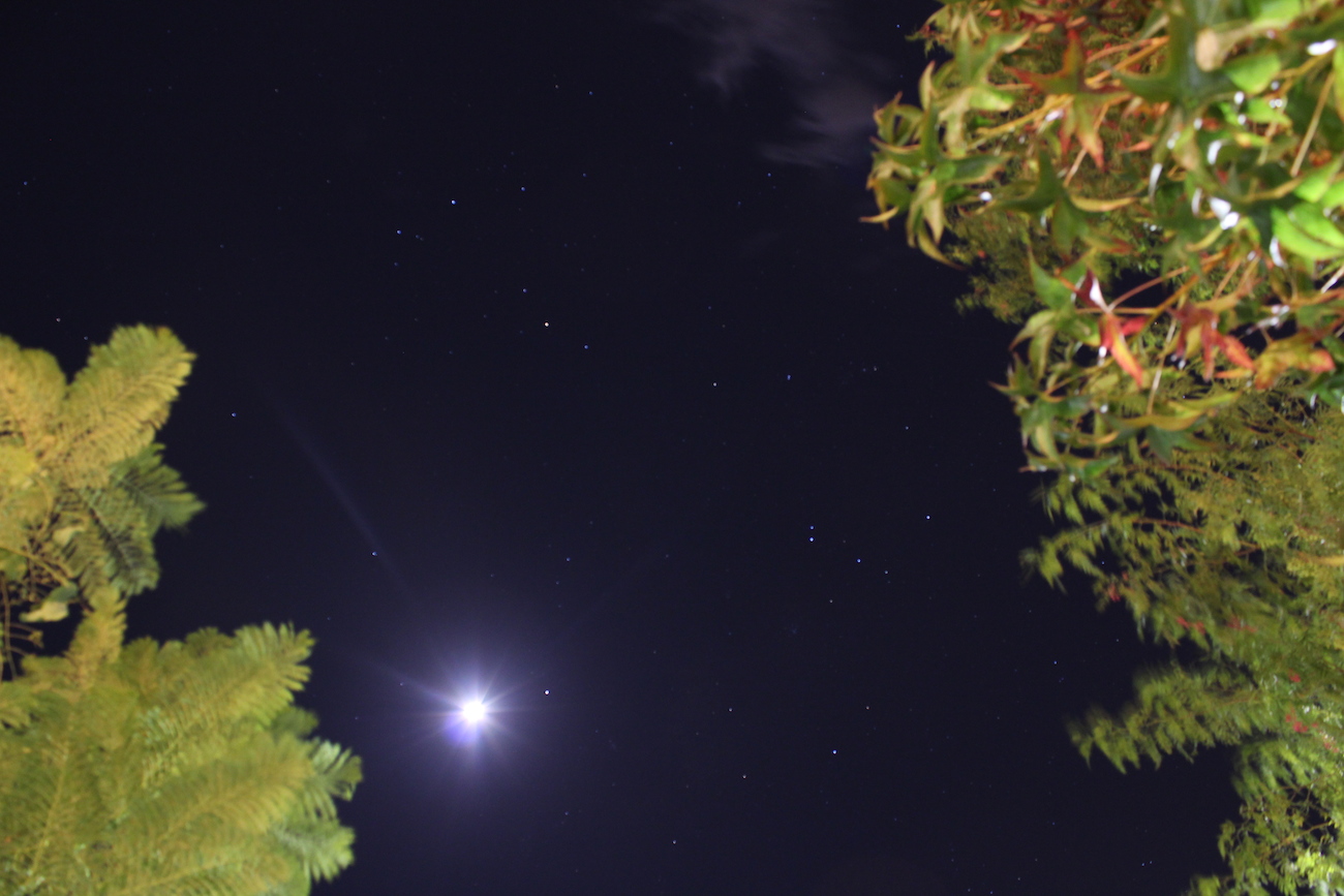 La Luna y Saturno desde San Felipe, Chile