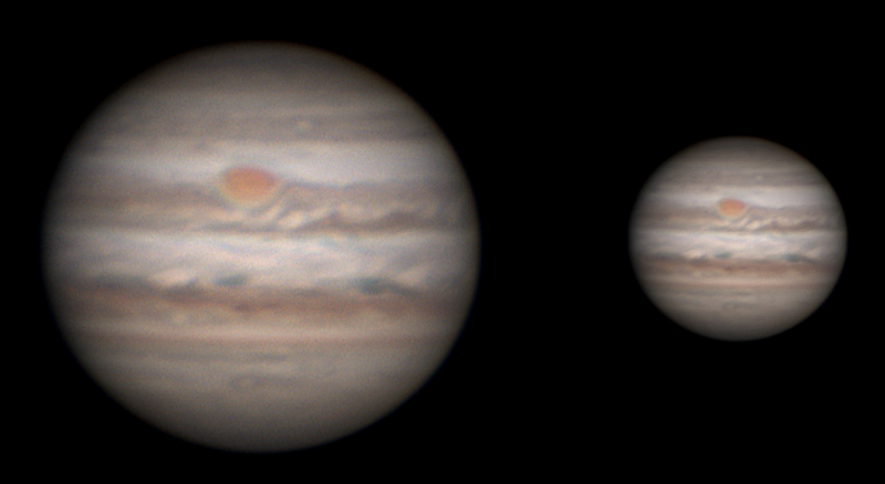 Imágenes de Júpiter tomadas el 23 de marzo de 2017