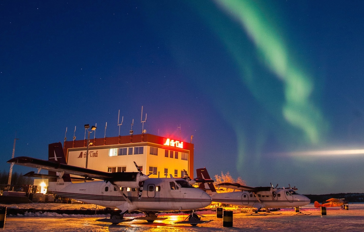 Auroras boreales desde los Territorios del Noroeste, Canadá