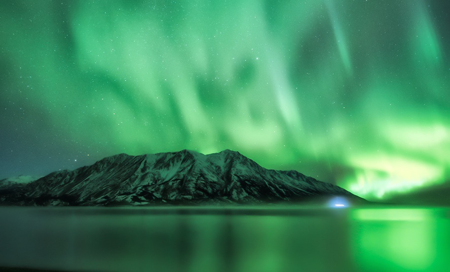 Auroras boreales desde el Yukón, Canadá
