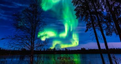 Auroras boreales desde Alberta, Canadá