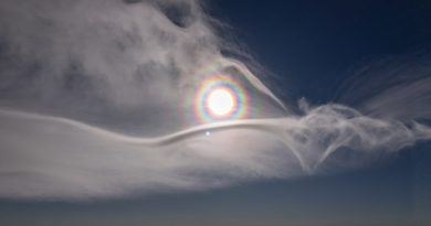 Foto de una corona solar en La Palma (España)