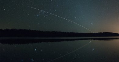 El paso de la ISS, las Pléyades y las constelaciones de Orión y Tauro