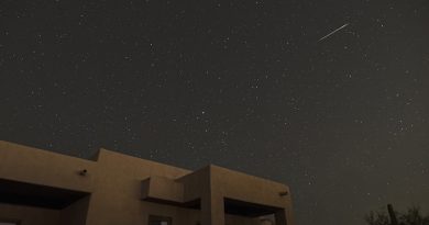Foto de una lírida (meteoro) desde Arizona, EE. UU.