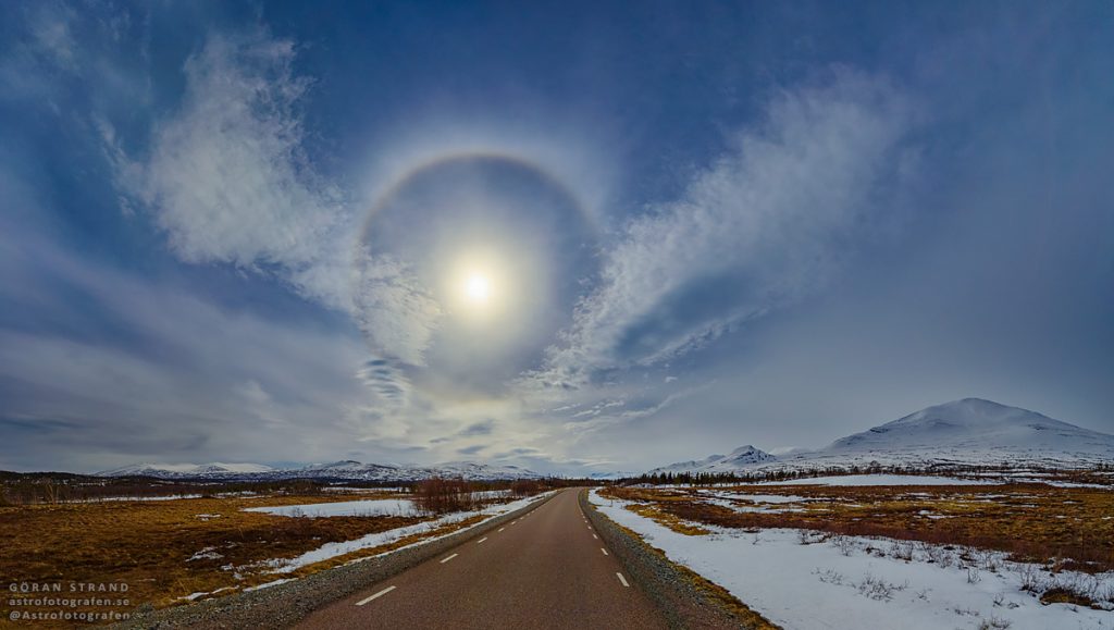 Halo solar desde Storulvån, Suecia