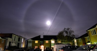 Halo lunar desde Cheltenham, Inglaterra