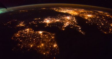 Irlanda y el Reino Unido desde la Estación Espacial Internacional