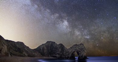 La Vía Láctea desde Lulworth, Inglaterra