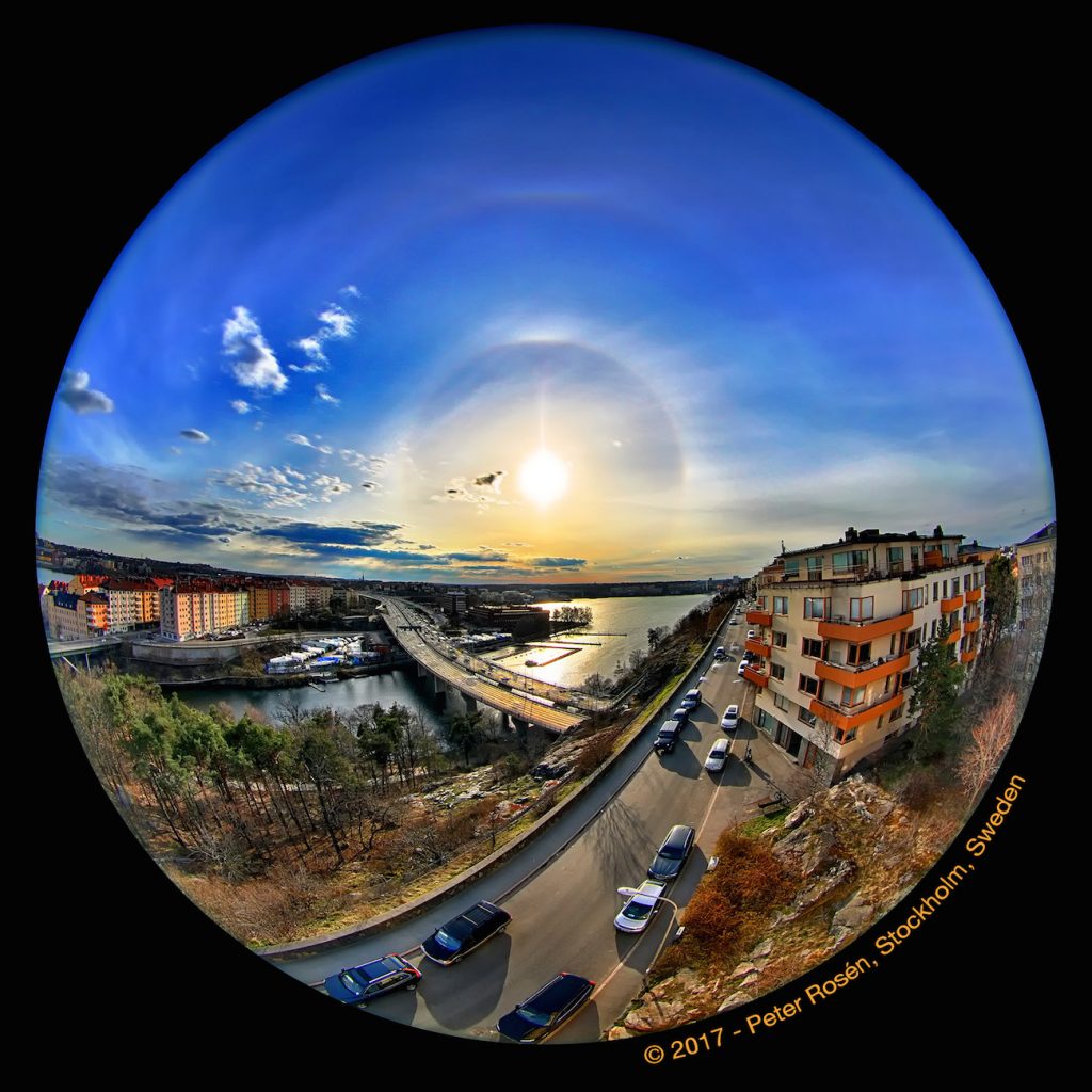 Halo solar desde Estocolmo, Suecia
