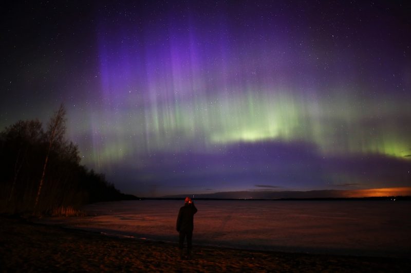 Auroras boreales desde Pieksämäki, Finlandia