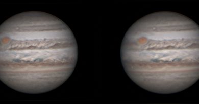 Imágenes de Júpiter tomadas el 6 de abril de 2017