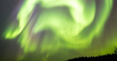 Auroras boreales desde Alberta, Canadá