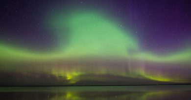 Auroras australes desde Invercargill, Nueva Zelanda