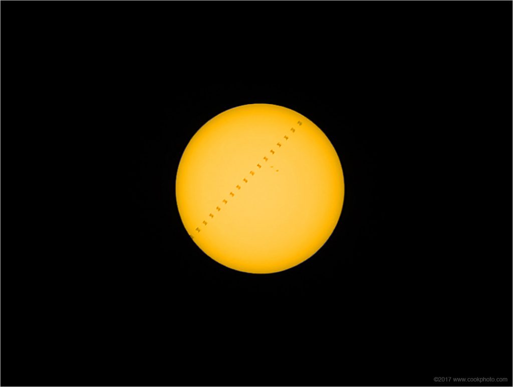 El tránsito de la Estación Espacial Internacional frente al Sol