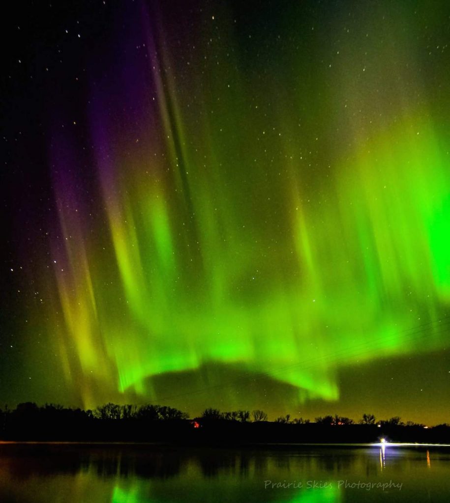 Auroras boreales desde Saskatoon, Canadá