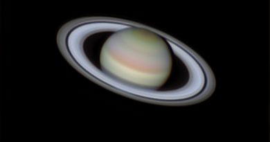 Imagen de Saturno tomada el 27 de abril de 2017