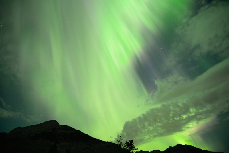Auroras boreales desde Alberta, Canadá