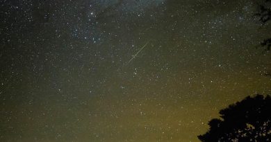 Foto de un meteoro desde Nueva Zelanda
