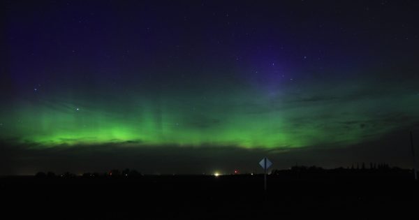 Auroras boreales desde Manitoba, Canadá