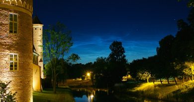 Nubes noctilucentes Lidzbark Warmiński, Polonia