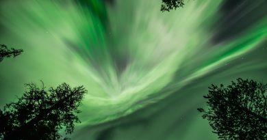 Auroras boreales desde Alberta, Canadá