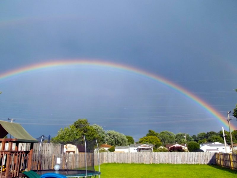 Fotografía de un arcoíris desde Ohio, Estados Unidos
