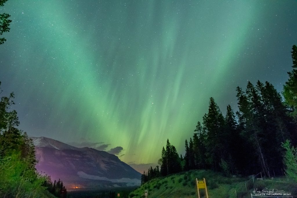 Auroras boreales desde Alberta, Canadá