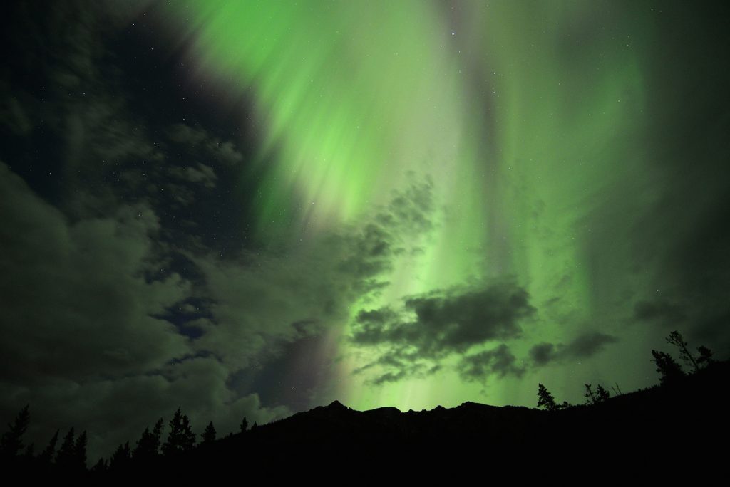 Auroras boreales desde Alberta, Canadá