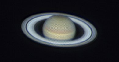 Imagen de Saturno tomada el 9 de junio de 2017