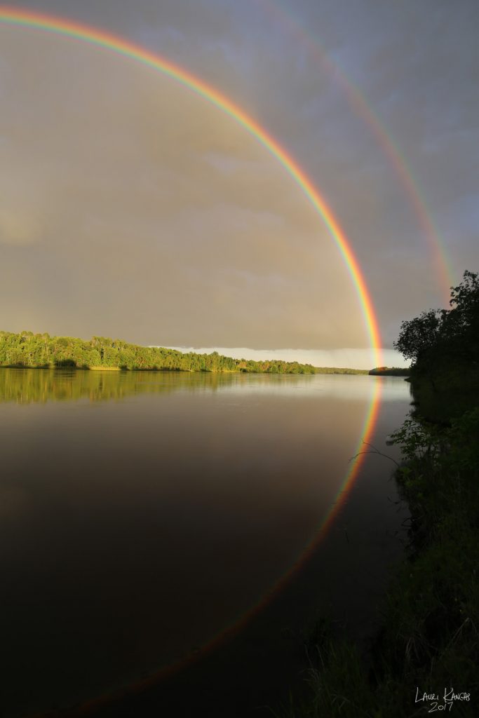 Un arcoíris doble desde Ontario, Canadá
