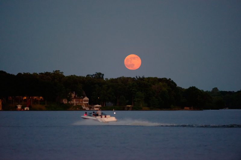 La Luna llena desde Decatur, Illinois (Estados Unidos)