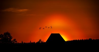El atardecer desde Inari, Finlandia