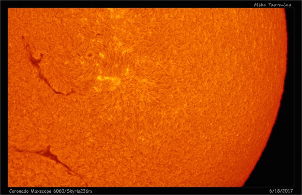 Imagen de la región activa 2662 en H-alfa