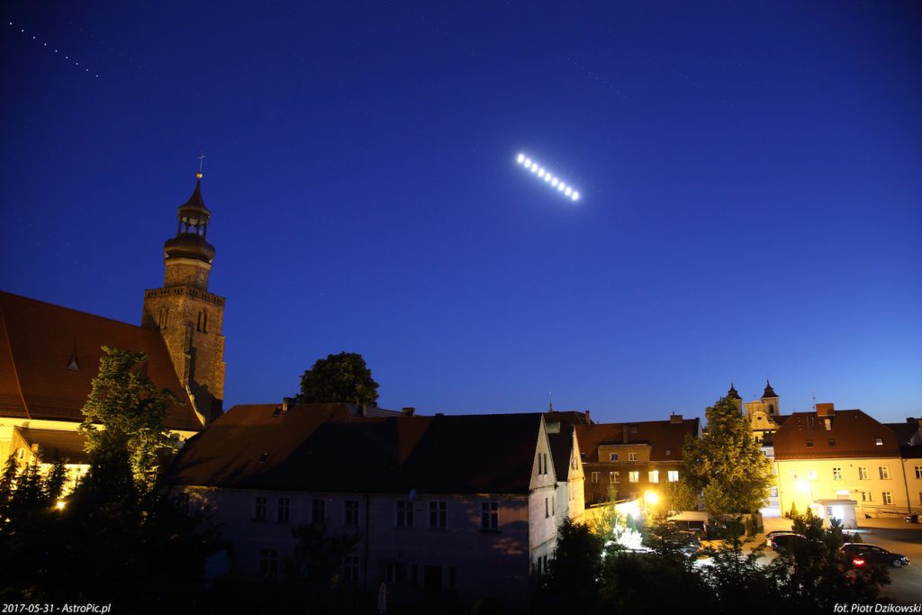 La Luna y Júpiter desde Leszno, Polonia