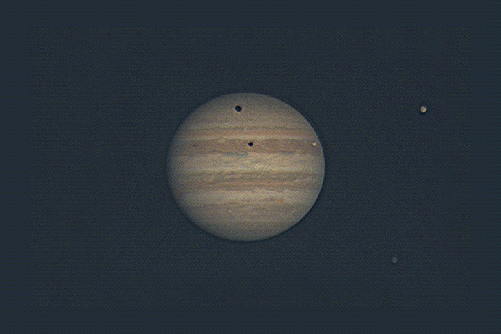 Imagen de Júpiter, Ío, Calisto y Ganímedes