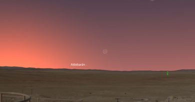La conjunción de la Luna y Aldebarán será visible antes del amanecer del 22 de junio