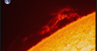 Imagen de una prominencia solar tomada el 12 de junio