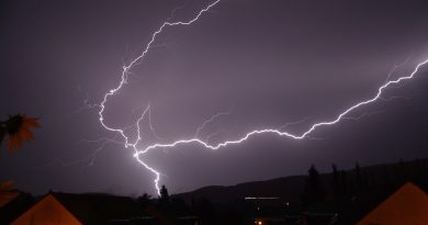 Tormenta eléctrica desde Friedrichroda, Alemania