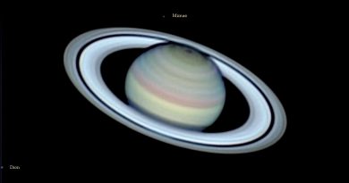 Imagen de Saturno tomada el 2 de julio de 2017