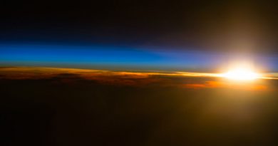 La puesta de Sol desde la Estación Espacial Internacional