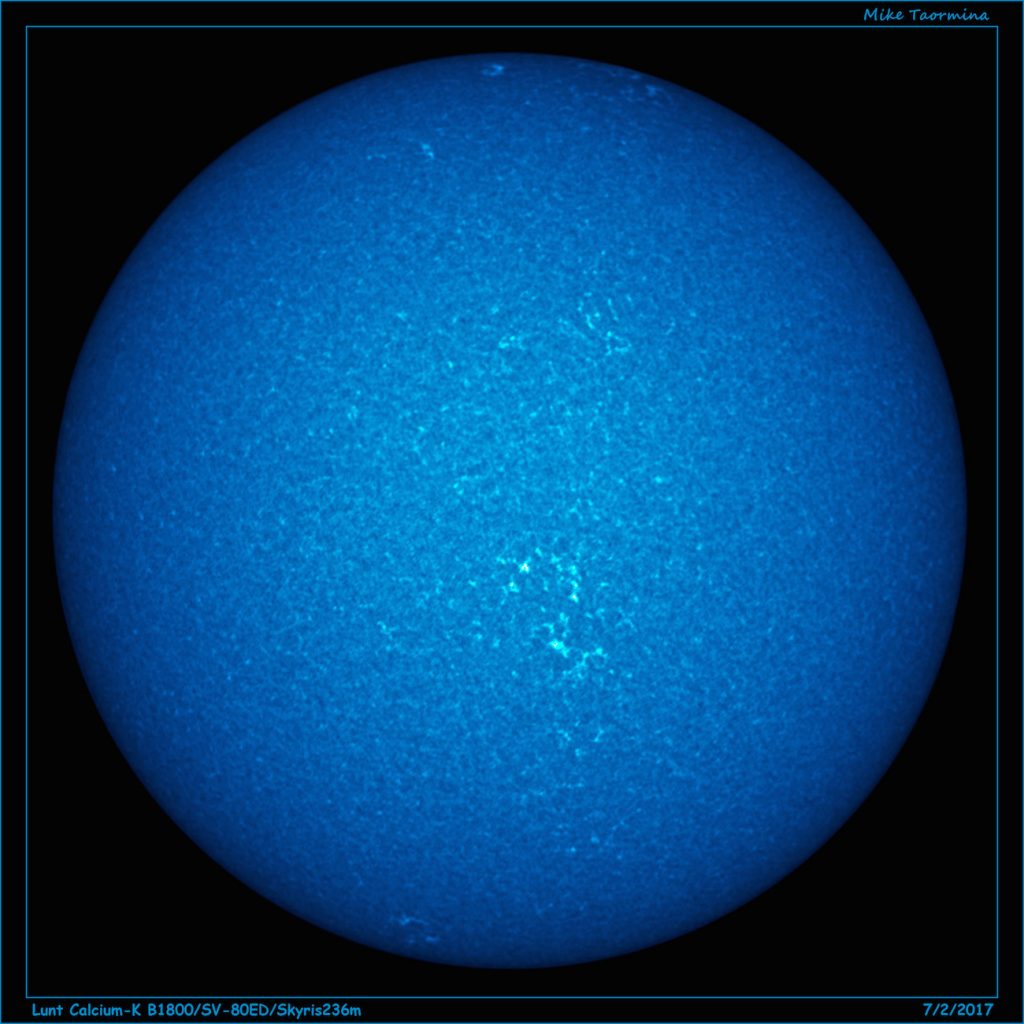 Imagen del Sol tomada el 2 de julio de 2017 (Calcio-K)